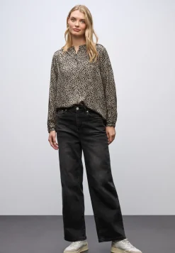 Blouse léopard avec détails en bande