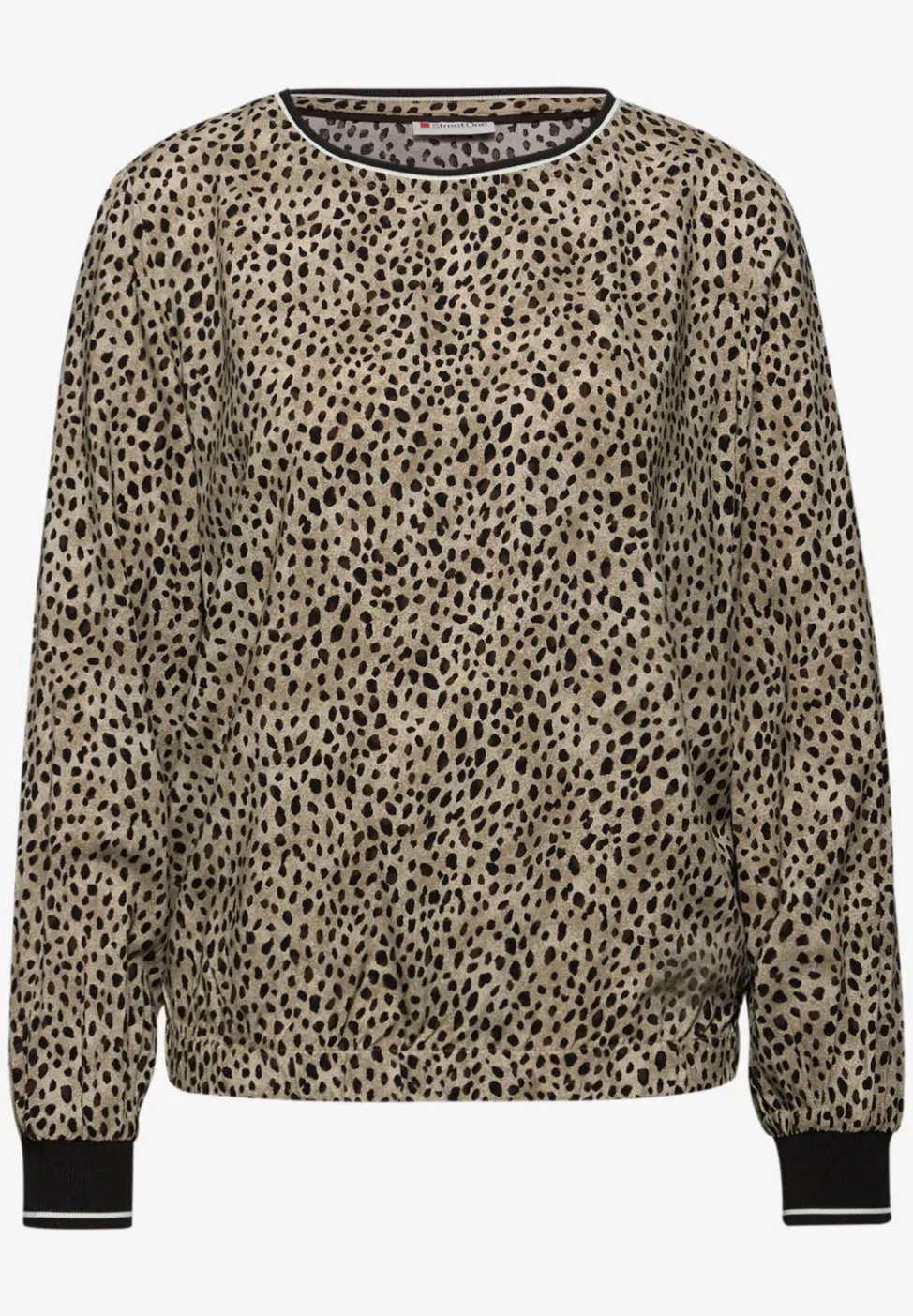 Blouse léopard avec détails en bande