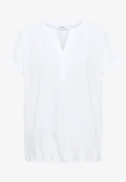 Blouse manches courtes à col fendu