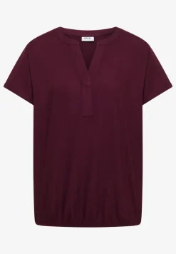 Blouse manches courtes à col fendu