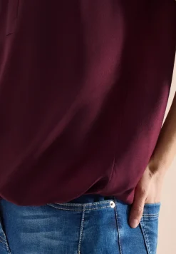 Blouse manches courtes à col fendu