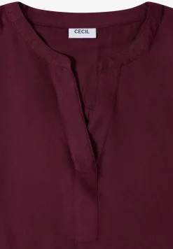 Blouse manches courtes à col fendu