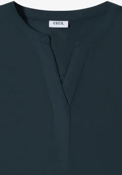 Blouse manches courtes à col fendu