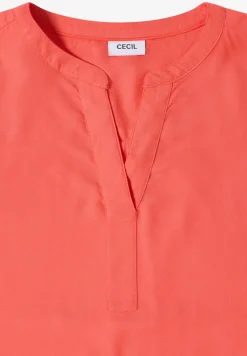 Blouse manches courtes à col fendu