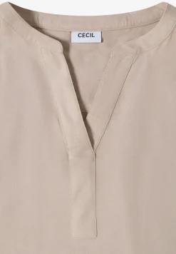 Blouse manches courtes à col fendu