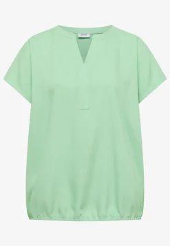 Blouse manches courtes à col fendu