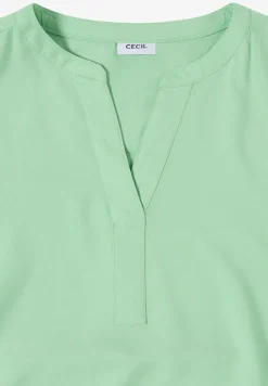 Blouse manches courtes à col fendu