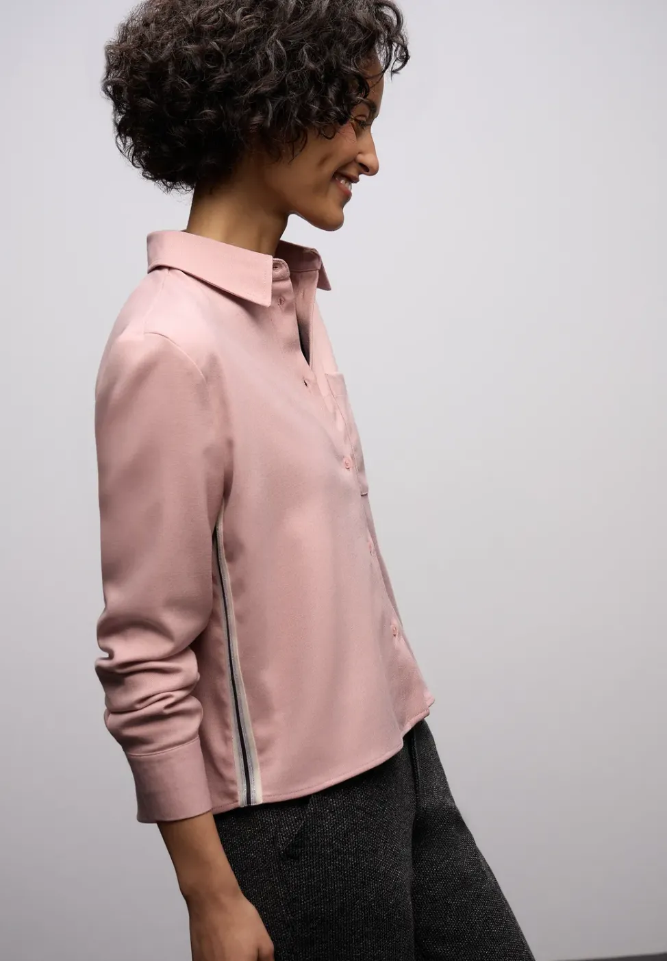 Blouse mélangée avec bande