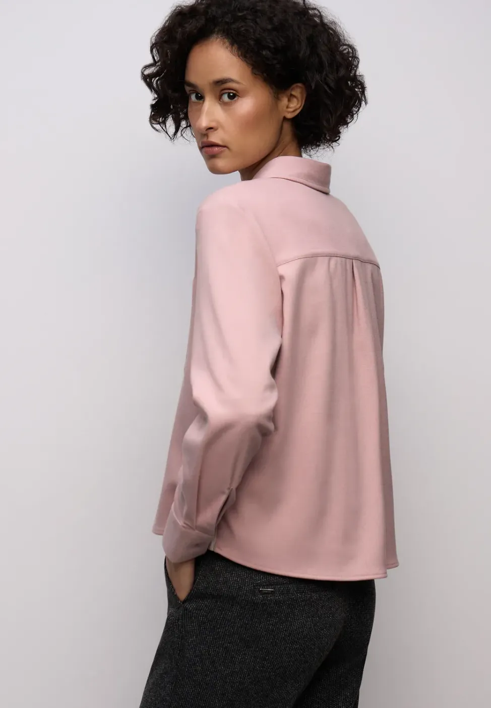 Blouse mélangée avec bande