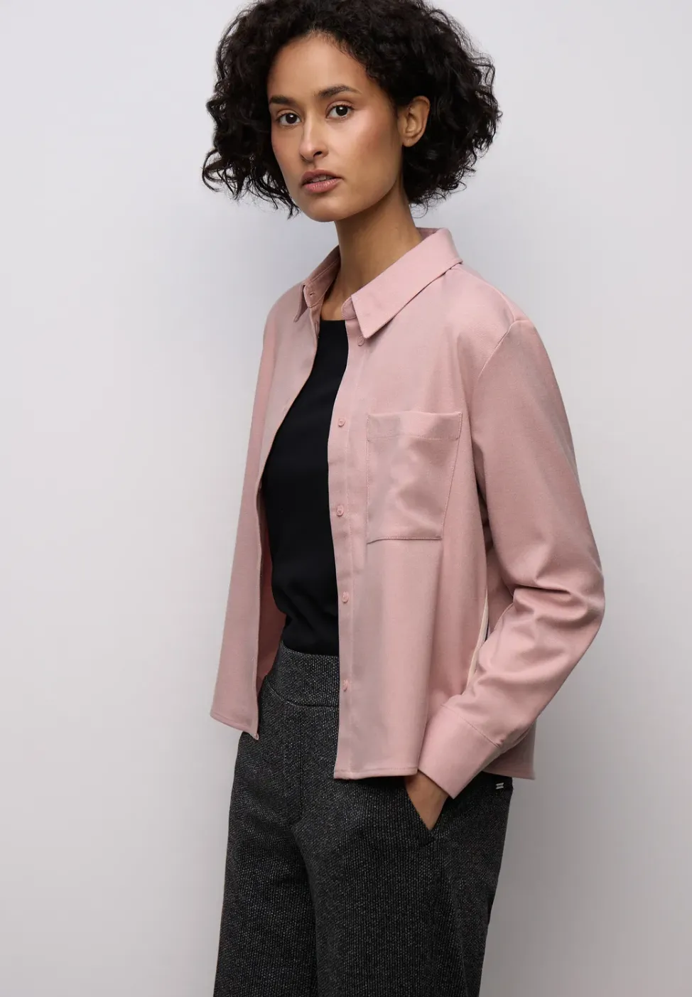 Blouse mélangée avec bande