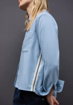Blouse mélangée avec bande