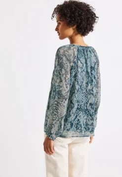 Blouse raglan en mousseline de soie