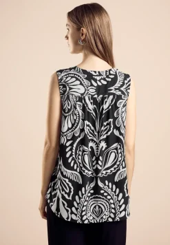 Blouse sans manches avec imprimé