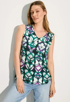 Blouse sans manches avec imprimé