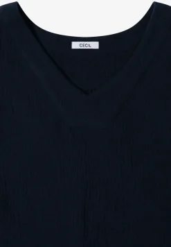 Blouse sans manches col V en mousseline