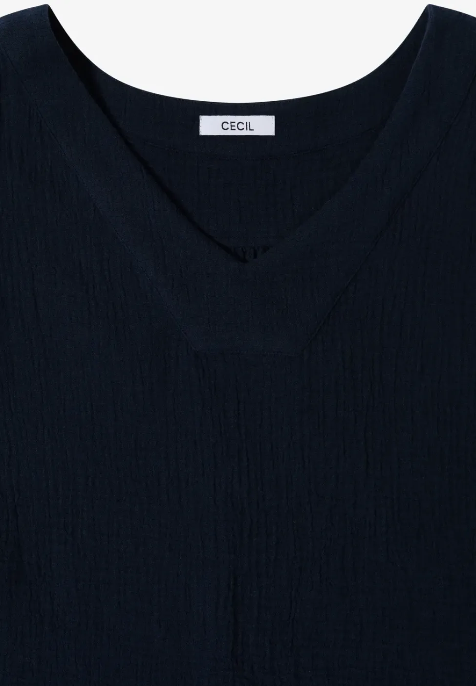 Blouse sans manches col V en mousseline