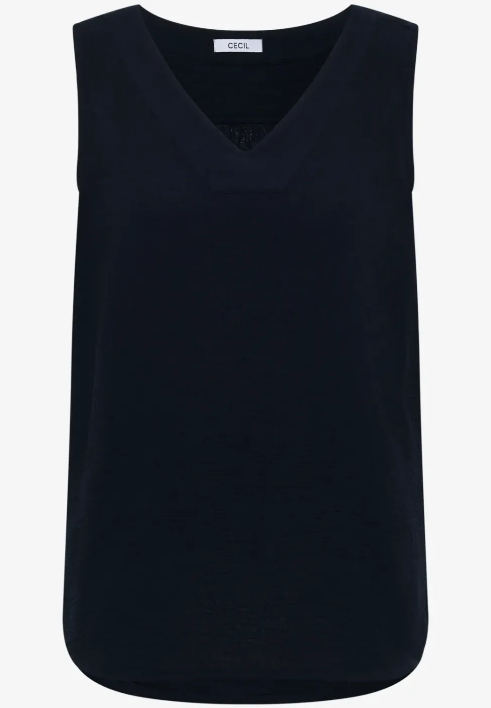 Blouse sans manches col V en mousseline