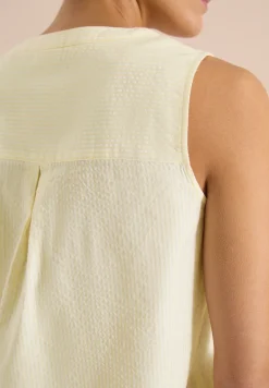 Blouse sans manches en seersucker