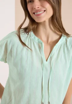 Blouse structurée à épaules tombantes