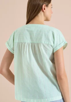 Blouse structurée à épaules tombantes