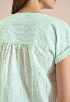 Blouse structurée à épaules tombantes