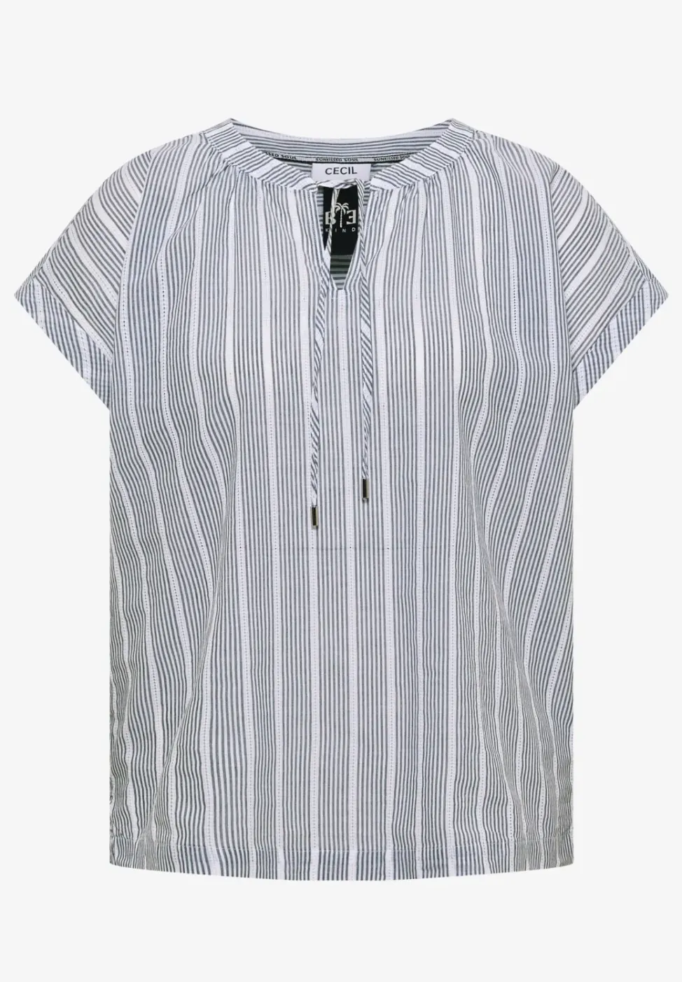 Blouse structurée à épaules tombantes