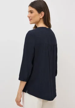 Blouse structurée en couleur unie
