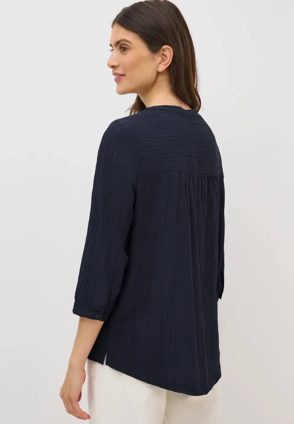 Blouse structurée en couleur unie