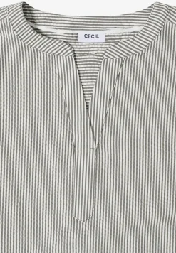 Blouse avec split neck en qualité seersucker