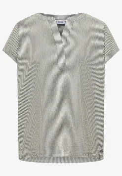 Blouse avec split neck en qualité seersucker
