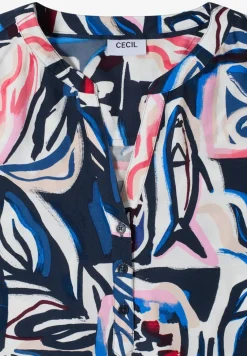 Blouse à manches courtes avec imprimé multicolore