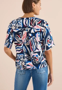 Blouse à manches courtes avec imprimé multicolore