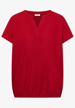 Blouse manches courtes à col fendu
