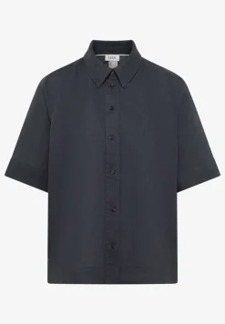 Blouse à manches courtes en pur lin