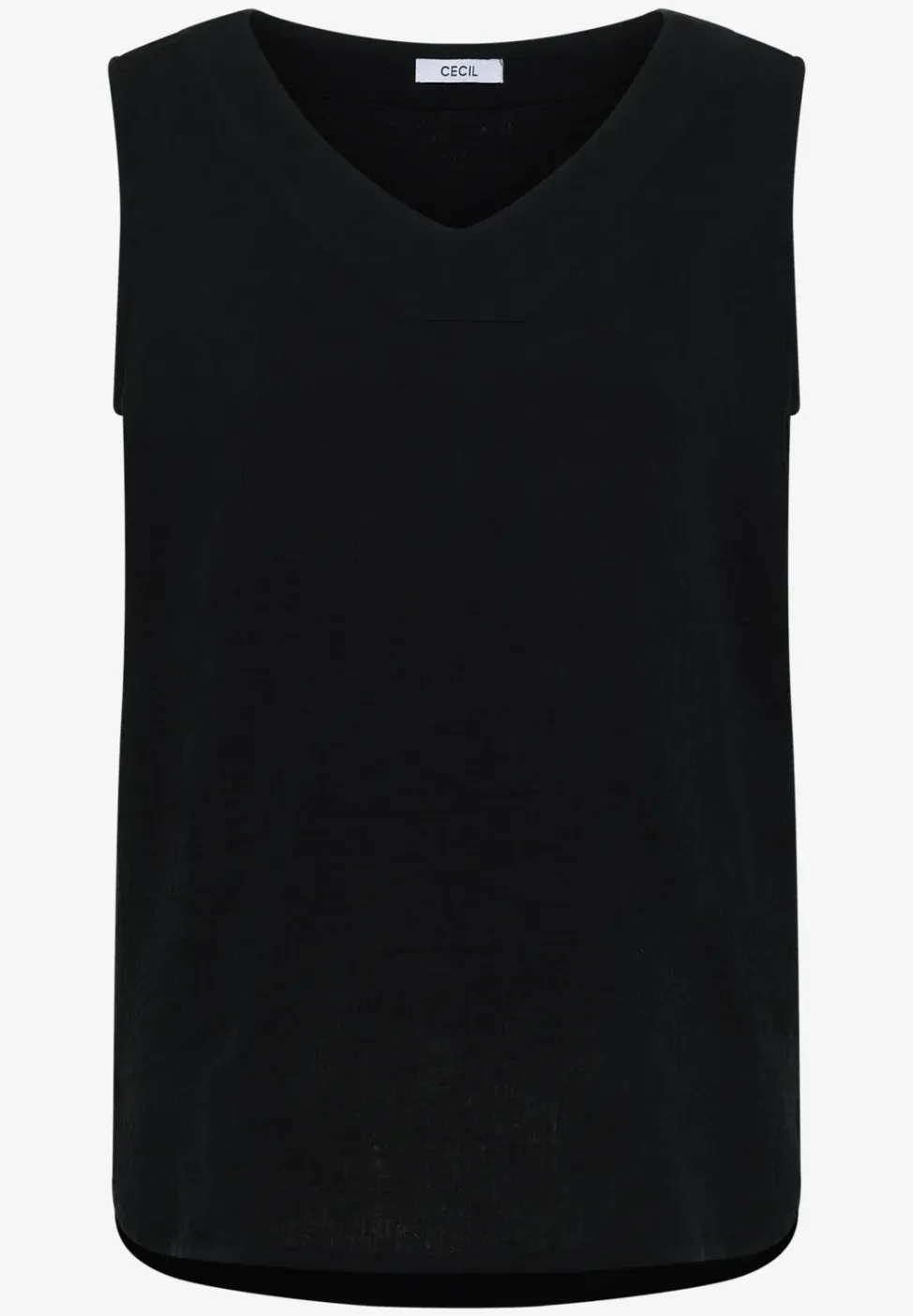Blouse sans manches col V en mousseline