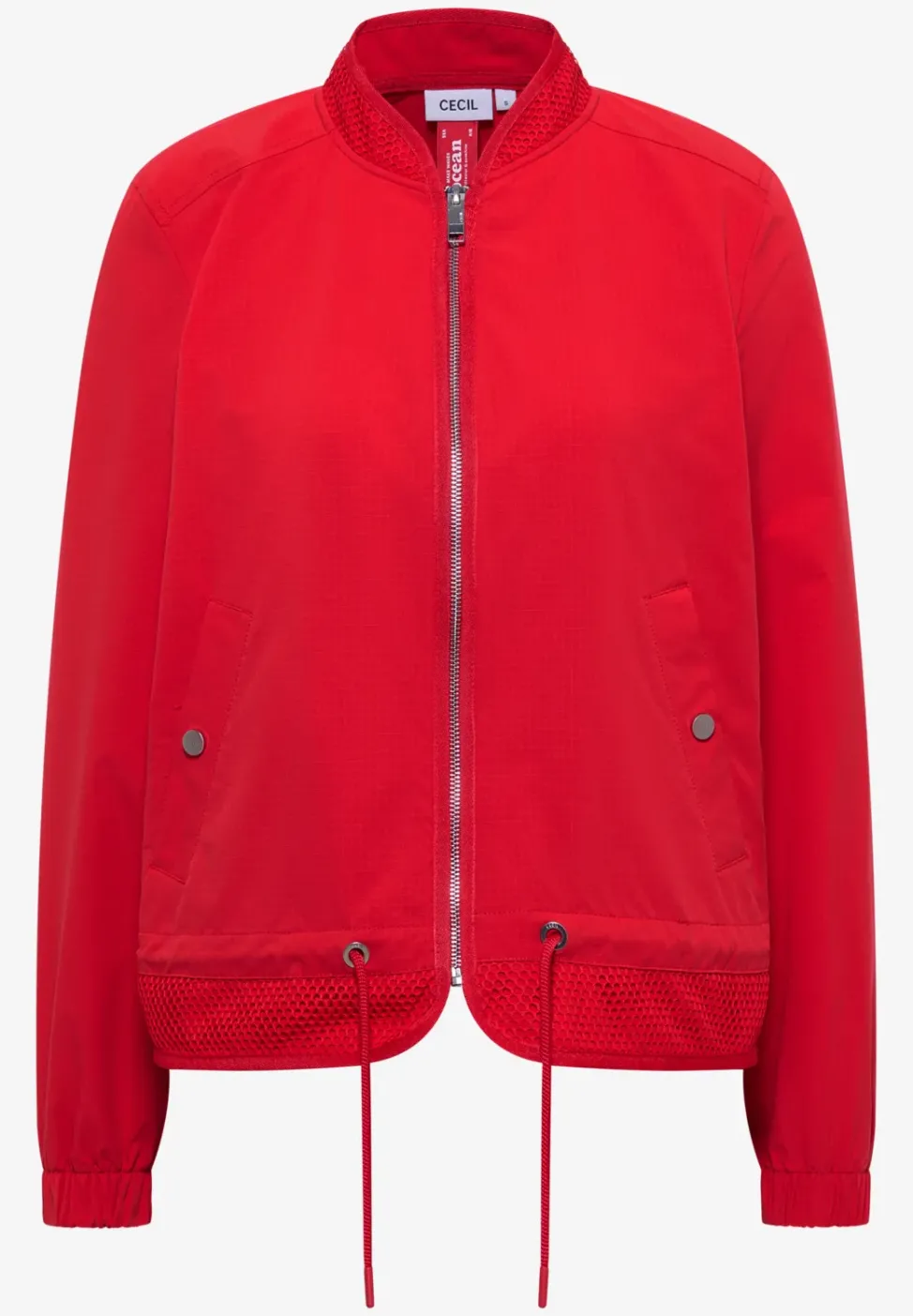 Blouson avec cordon de serrage et détails en mesh