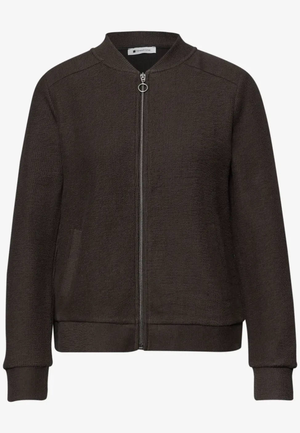 Blouson avec fermeture éclair et structure