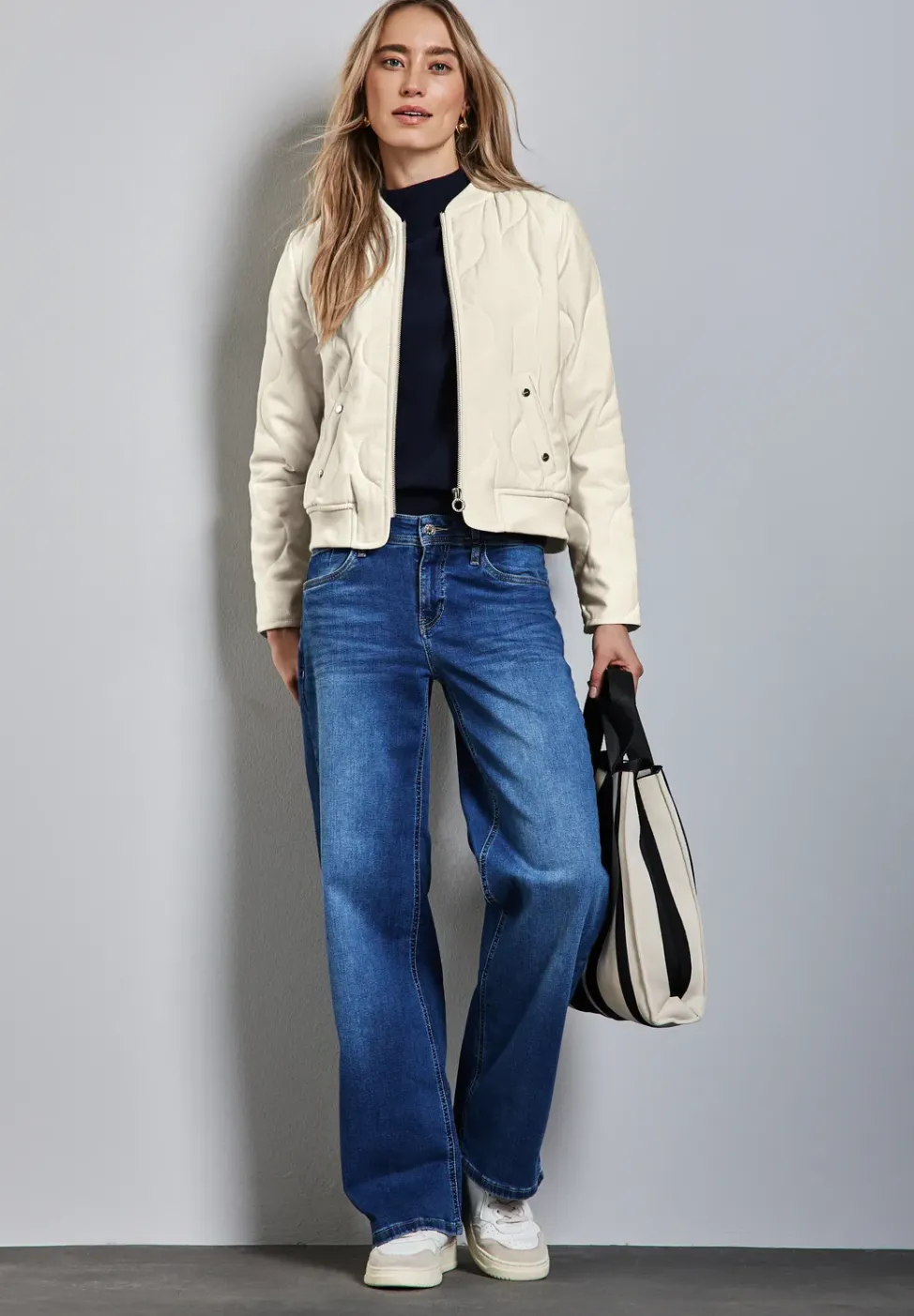 Blouson avec motif piqué