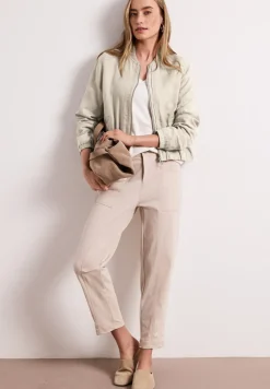Blouson avec ourlet froncé et fermeture éclair