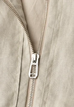 Blouson avec ourlet froncé et fermeture éclair