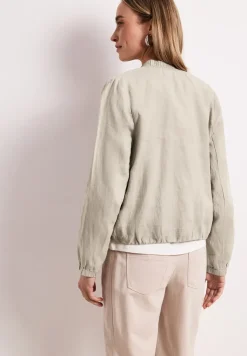 Blouson avec ourlet froncé et fermeture éclair