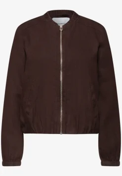 Blouson avec ourlet froncé et fermeture éclair