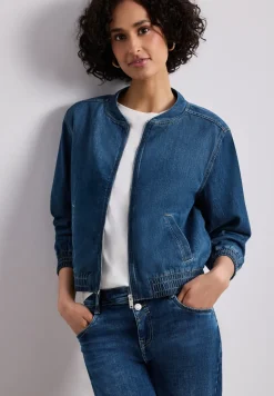 Blouson en denim avec fermeture zip