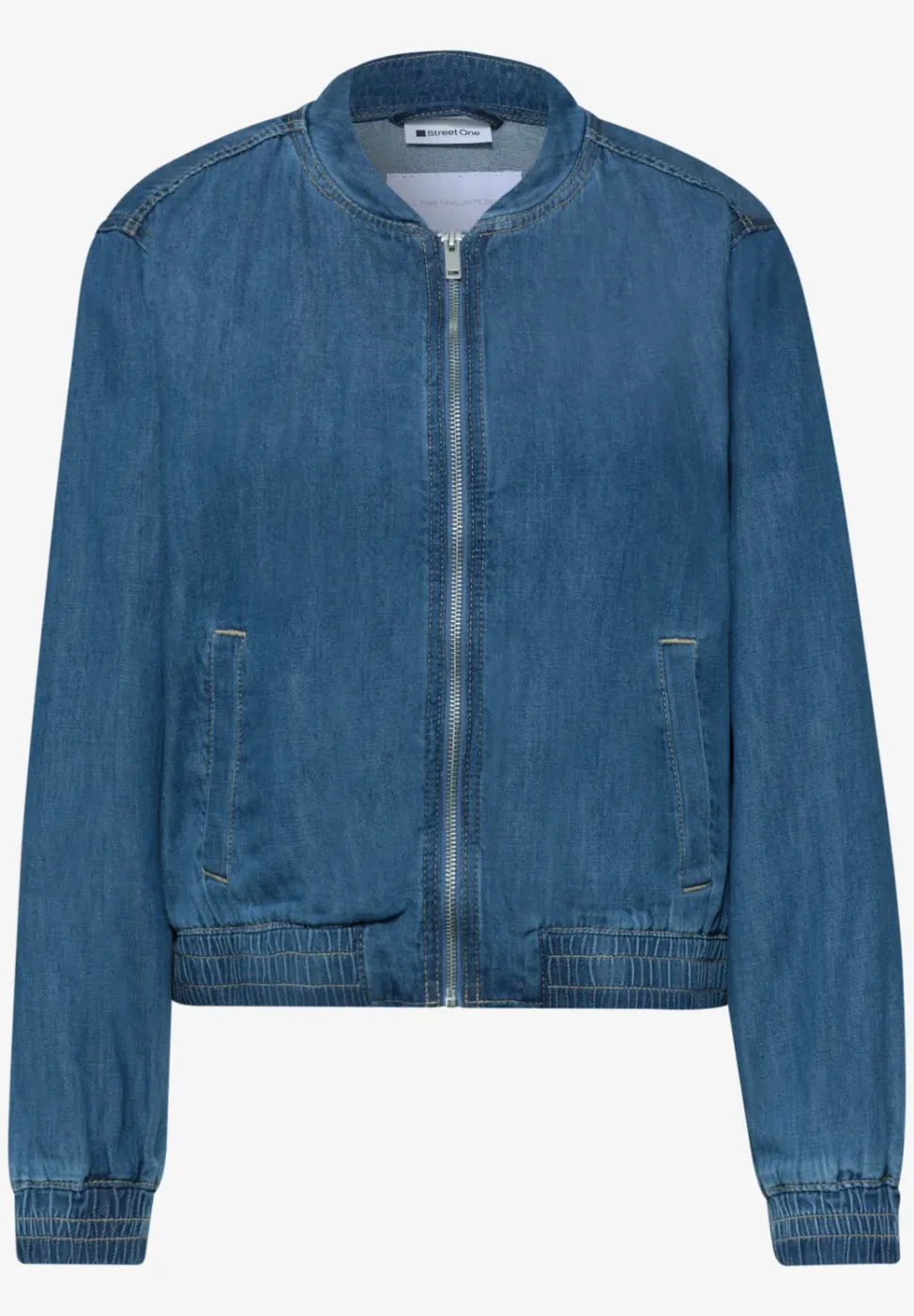 Blouson en denim avec fermeture zip