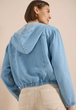 Blouson en denim avec fermeture zip