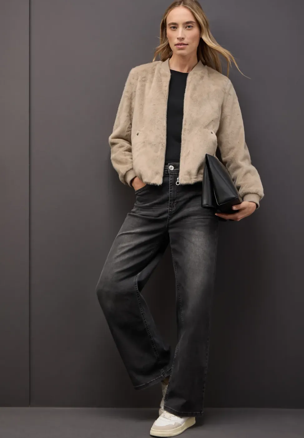 Blouson en fausse fourrure