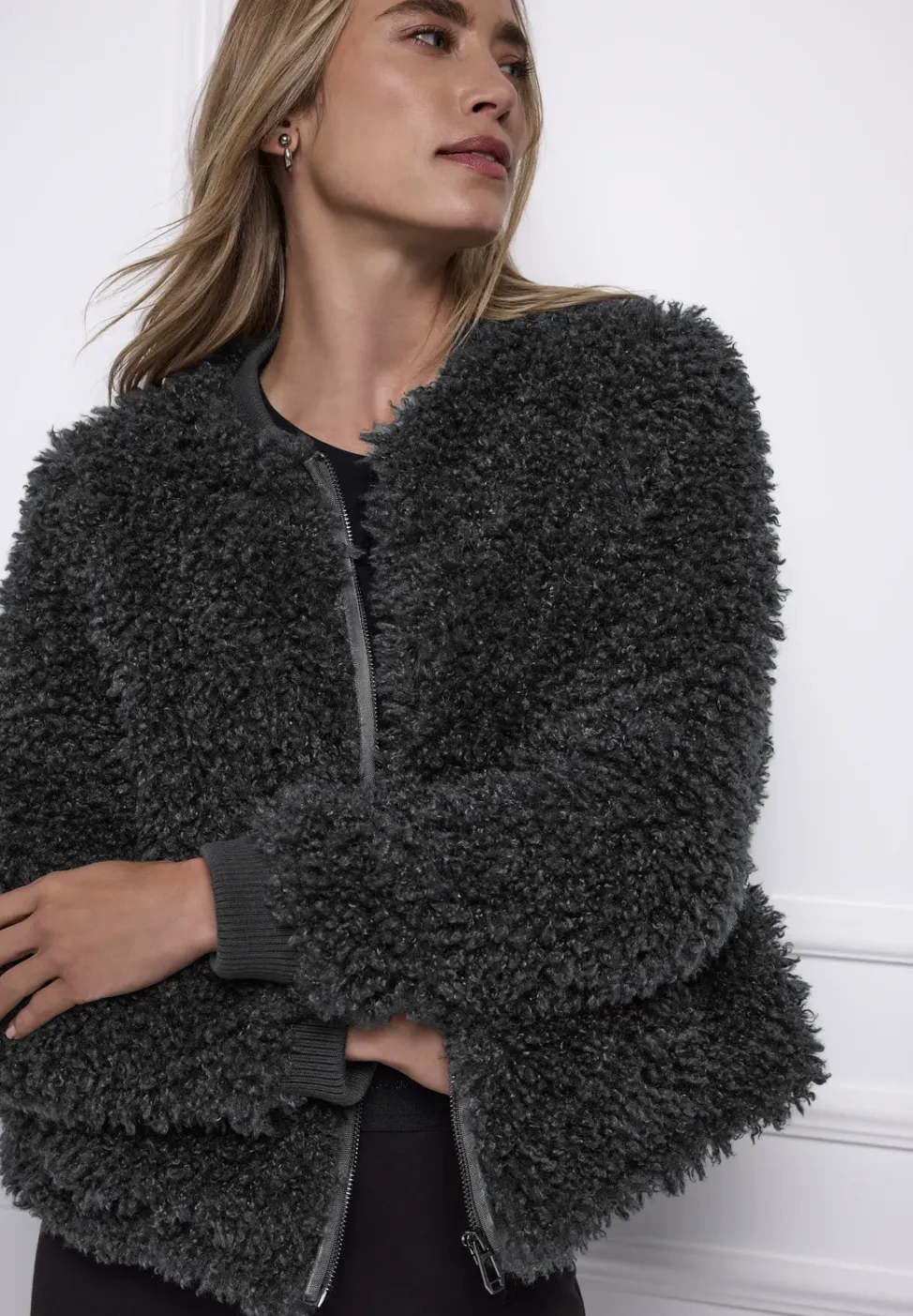 Blouson en fausse fourrure