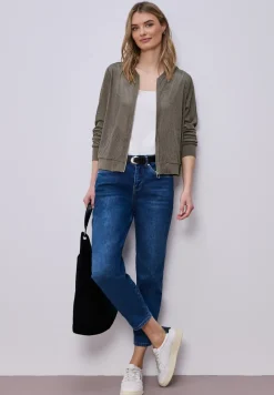 Blouson en maille velours avec fermeture éclair