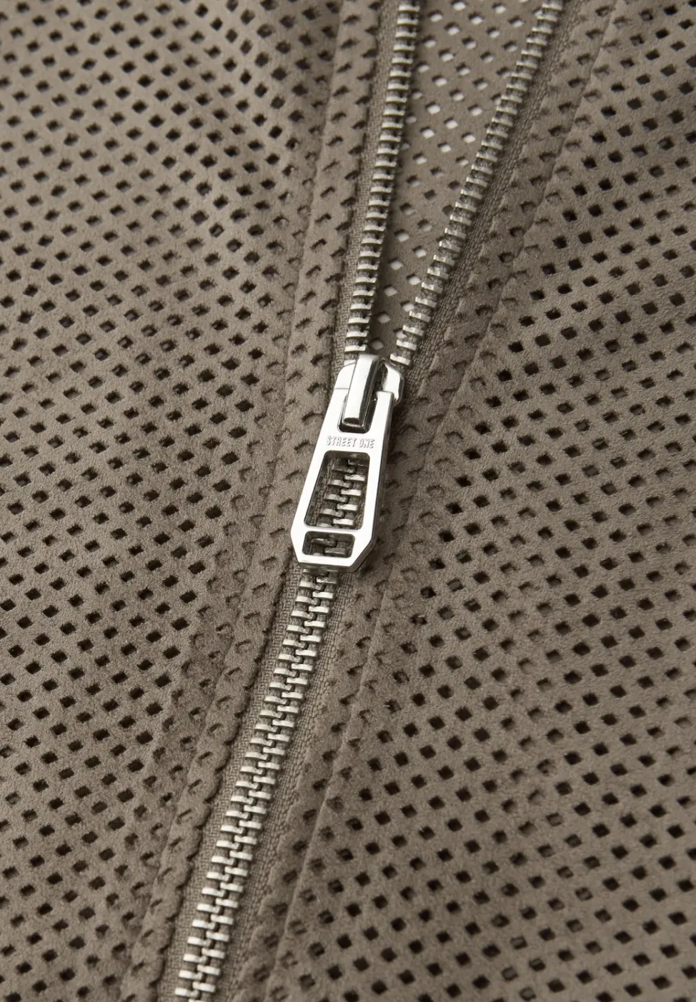 Blouson en maille velours avec fermeture éclair