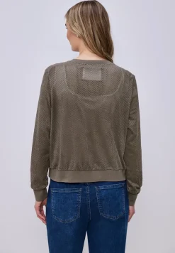 Blouson en maille velours avec fermeture éclair